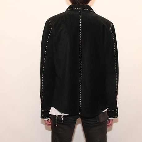 Black Suede Shirt Jacket