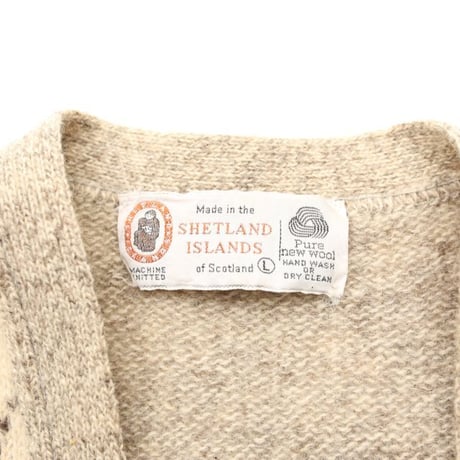 Argyle Pattern Wool Knit Cardigan
