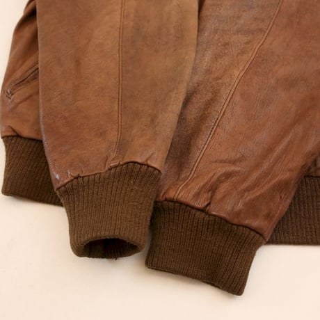 Brown Rib Leather Jacket