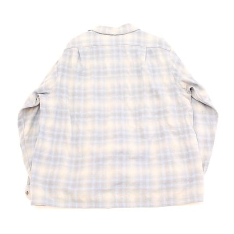 70's Pendleton Open Collared Check Wool L/S Shirt