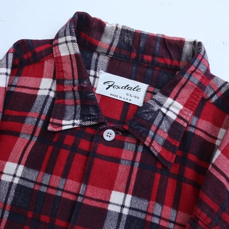 60's Foxdale Printed Plaid Flannel Shirt