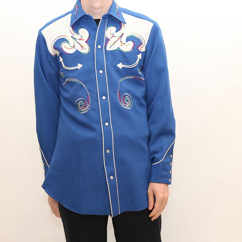お値下げ頂いた方専用ヴィンテージUSA製HBARC California VTG 60's 70'S H BAR C CALIFORNIA Ranchwear Western Shirt