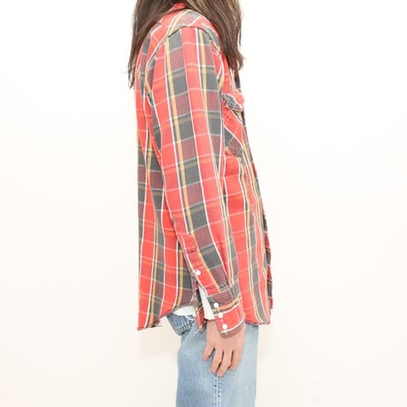 80s Wrangler Heavy Flannel Western Shirt