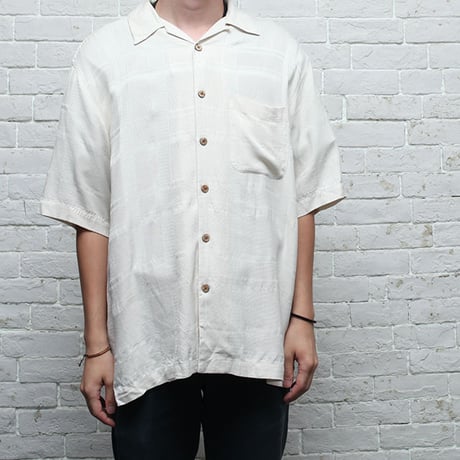 シルクシャツ 総柄 Silk S/S Shirt