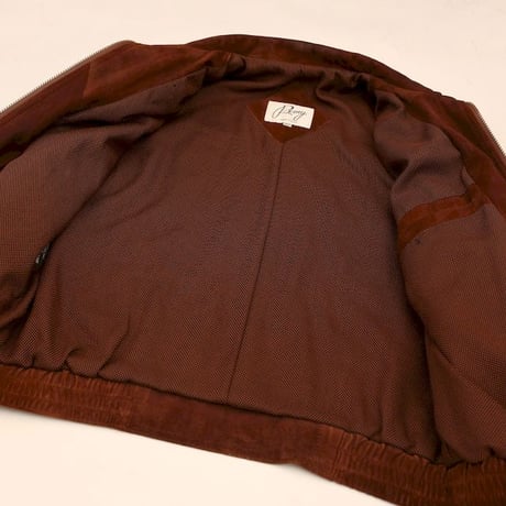Layered Gimmick Suede Leather Jacket