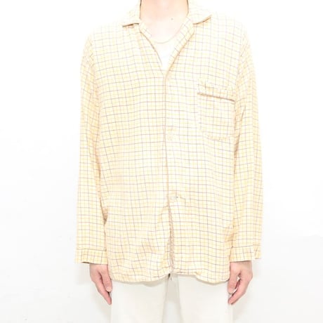 Plaid Print Flannel Pajama Shirt