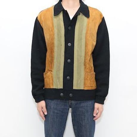 Vintage Leather×Knit Jacket