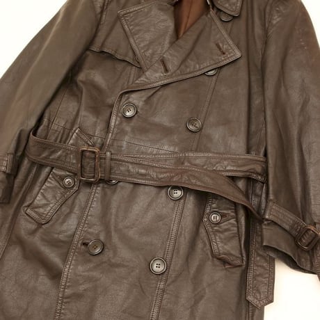 Black Leather Trench Coat