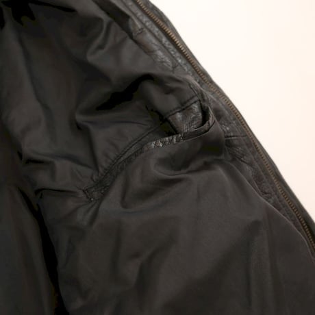 A-2 Type Black Leather Jacket