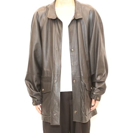 Black Lamb Leather Coat MADE IN ITALY