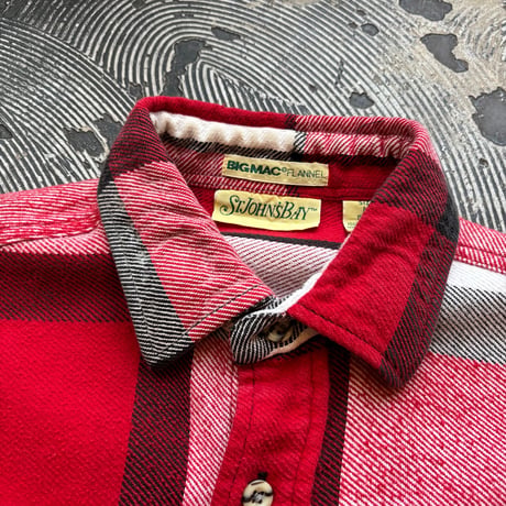 St. John's Bay × BIG MAC Cotton Heavy Flannel Shirt MADE IN PORTUGAL