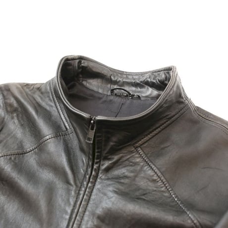Black Lamb Leather Jacket Loose Silhouette