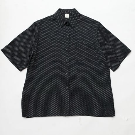 Euro Vintage Viscose Dot Pattern S/S Shirt
