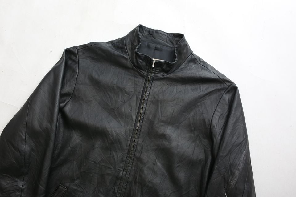 Eddie Bauer Black Lamb Leather Jacket | Strato