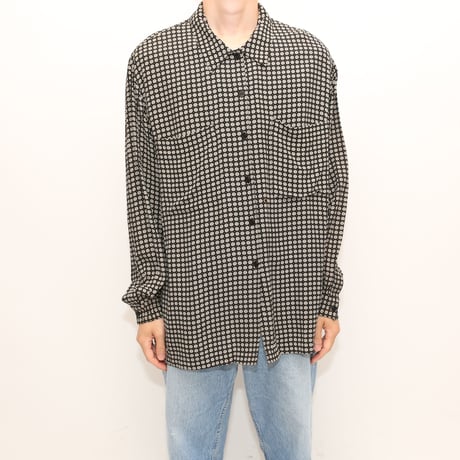 Open Collar Rayon L/S Shirt