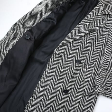 70-80s Calvin Klein Herringbone Wool Coat