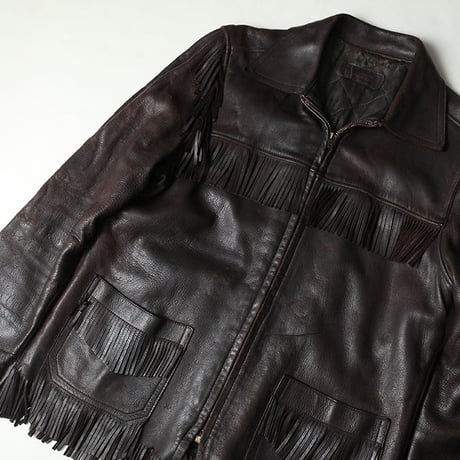 Vintage Fringe Leather Jacket
