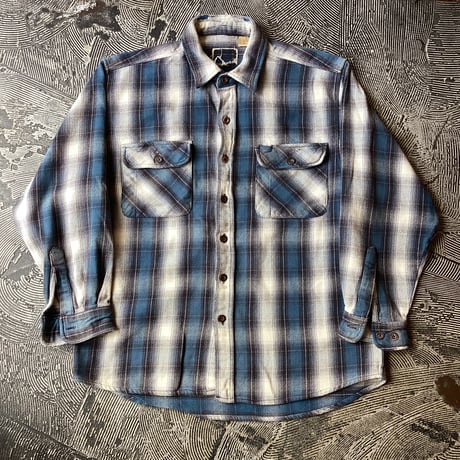 Ombre Plaid Cotton Heavy Flannel Shirt