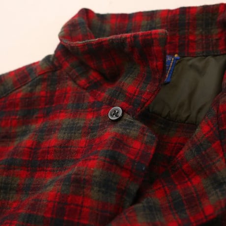 60's Pendleton Open Collar Wool Checked L/S Shirt