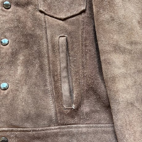 80-90s Schott Suede Trucker Jacket