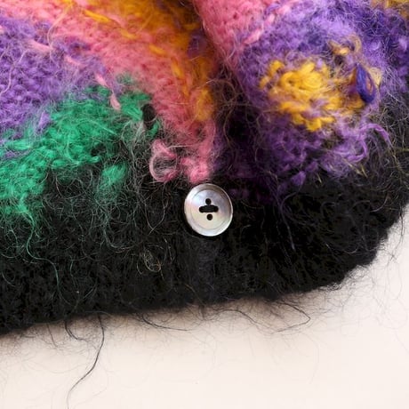 Mohair Brend Knit Cardigan Loose Silhouette