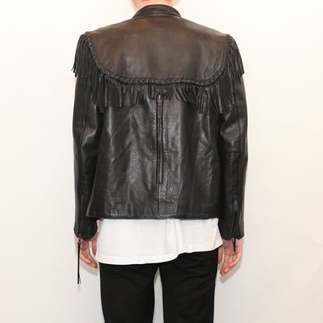 Vintage Fringe Leather Jacket