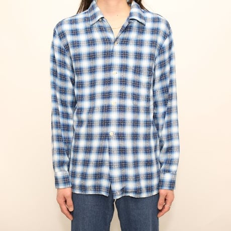 60s Sandy Mac Donald Open Collar Rayon Shirt