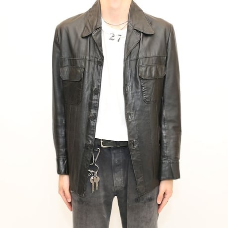 Black Leather Trucker Jacket