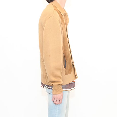 Vintage Wool Nuback  Cardigan