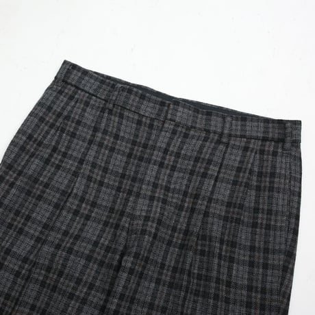 Wool 2Tuc Plaid Slacks