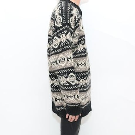 Vintage Border Wool Knit Sweater