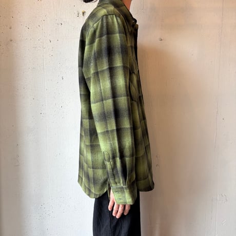 70s Cascade Wool Ombre Plaid Shirt