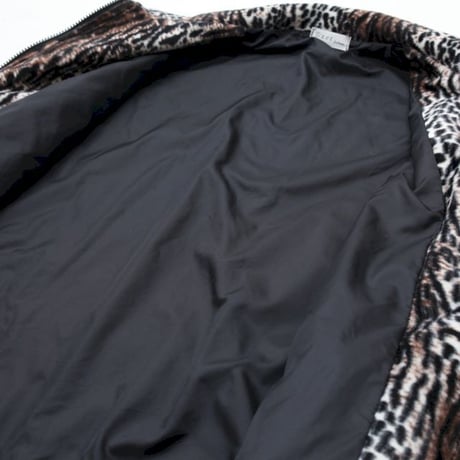 Animal Pattern Zip Up Jacket