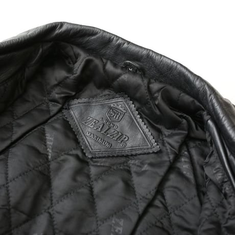 Black Rib Leather Jacket