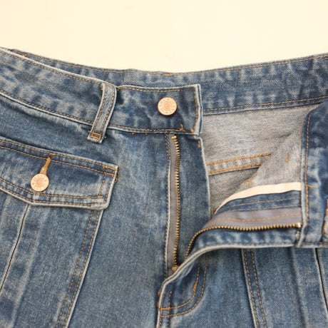 Wide Denim Cargo Pants