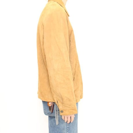 Weatherproof Suede Leather Jacket Loose Silhouette