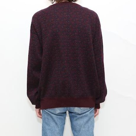Paisley Pattern Wool Knit Sweater