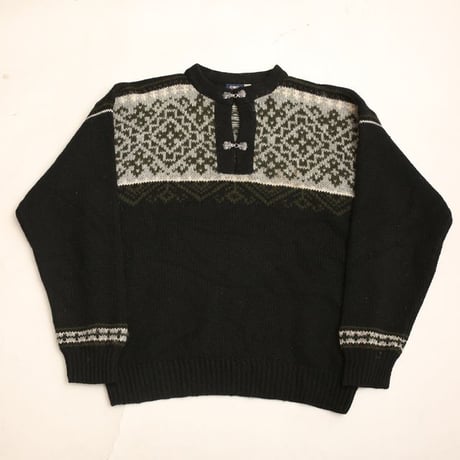 Nordic Pattern Wool Knit Sweater