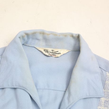 50's Rayon Italian collar Shirt