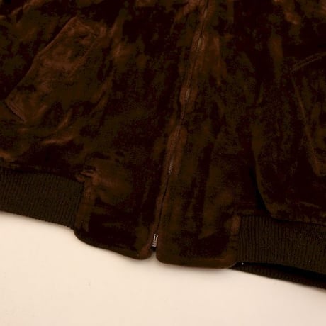 Euro Vintage Velour Bomber Jacket