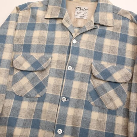 60s Wool Plaid Loop Shirt