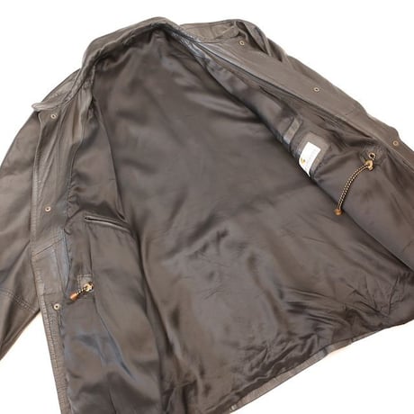 Black Lamb Leather Coat MADE IN ITALY
