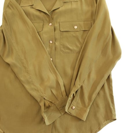 Open Collar Silk L/S Shirt