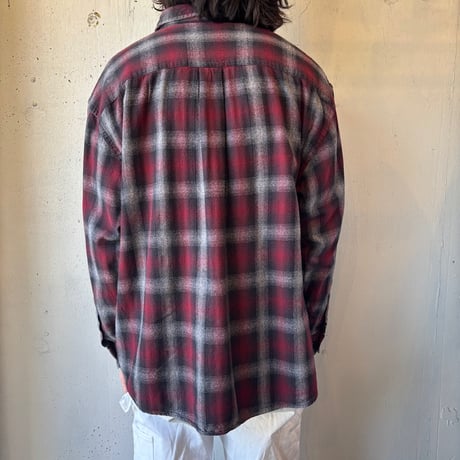 Arrow Ombre Plaid Cotton Flannel Shirt