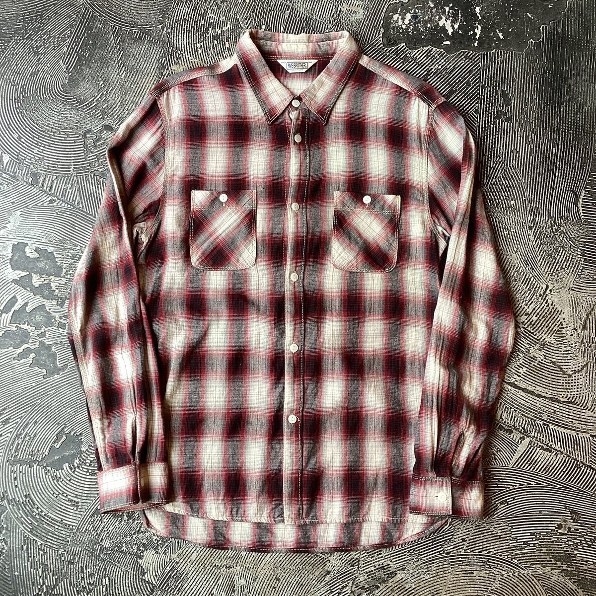 マチ付き・好配色◎ FIVE BROTHER Flannel Shirt マチ付き・好配色◎ FIVE BROTHER Flannel Shirt - メルカリ