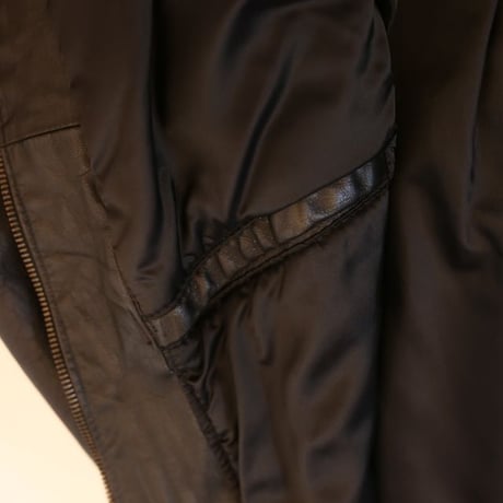 Black Rib Leather Jacket