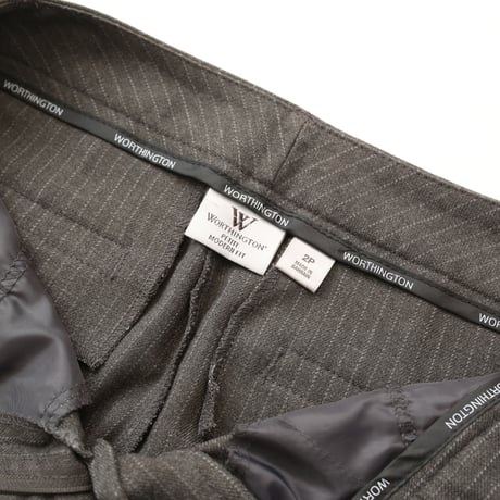 Stripe Pattern Flared Slacks