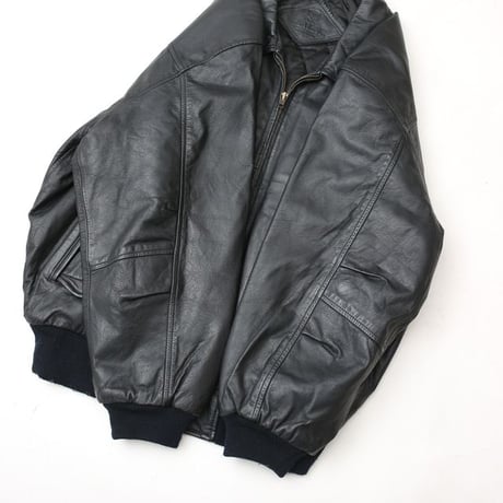 Black Rib Leather Jacket