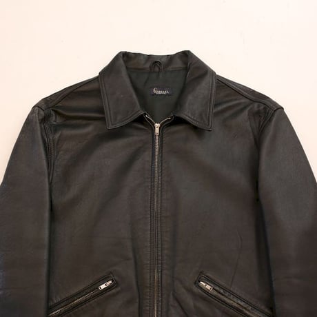 Black Leather Full Zip Jacket