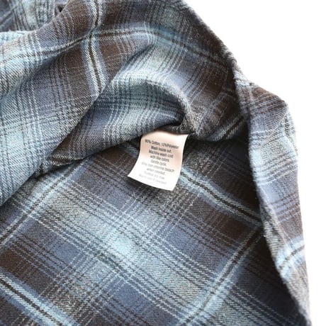 Ombre Plaid Cotton Flannel Shirt
